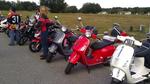 A Lineup of Scooters at the Gymkhana site