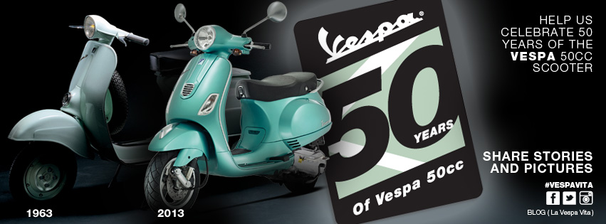 50th Anniversary of the Vespa 50cc scooter